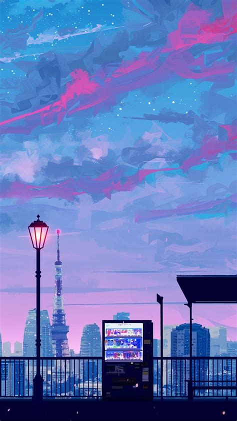 Anime Aesthetic City Diposting Oleh Ryan Johnson Telepon Kota Estetika