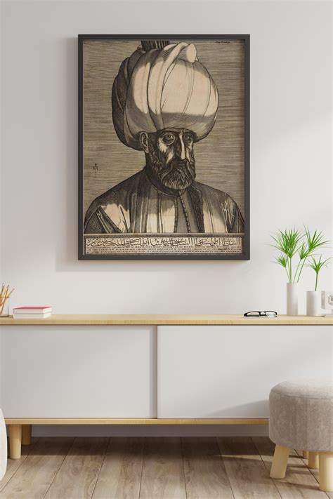 Kanuni Sultan Süleyman Melchior Lorck 1562 Gravür Poster