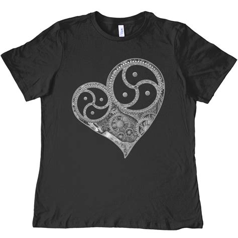 steampunk bdsm triskelion heart sandm bondage symbol women s t shirt ebay