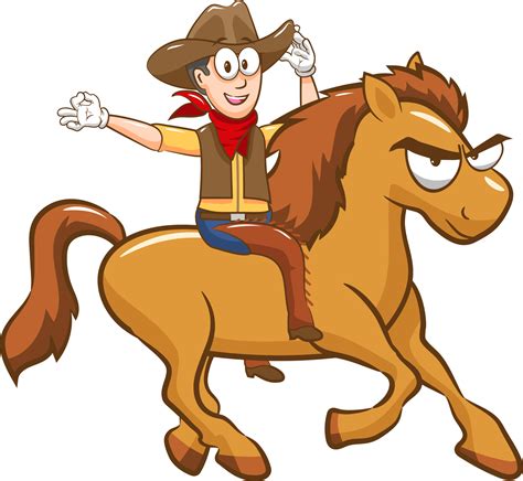 Cowboy On Horse Clipart