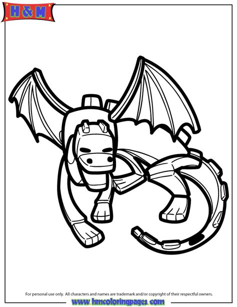 Ender Dragon Cartoon Coloring Page Dragon Coloring Page Cartoon