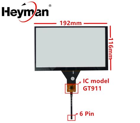 8 Iinch 192mm116mm Gt911 Capacitive Touch Screen Digitizer For Car Dvd