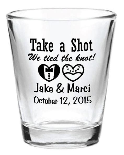 Custom Shot Glass Favor Wedding Ts For Guests Wedding Party Favors Personalized Wedding