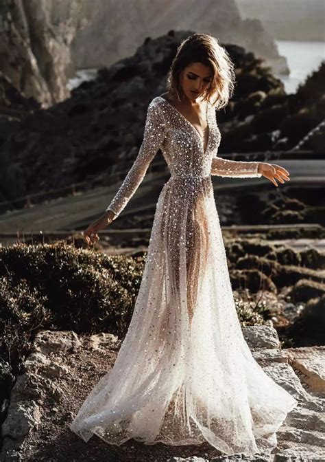 17 stunning silver wedding dresses for bold brides silver wedding dress boho wedding dress