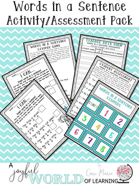 Counting Words In A Sentence Activityassessment Pack Sentence