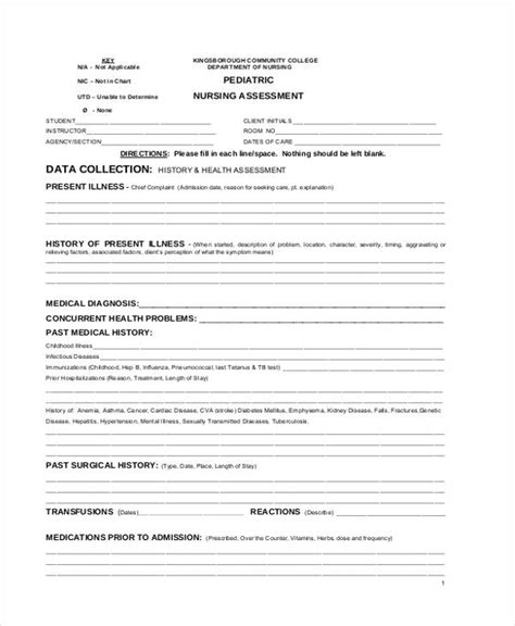 Free 45 Sample Health Assessment Forms In Pdf Ms Word