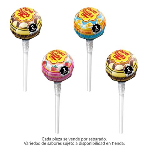 Paleta De Caramelo Macizo Chupa Chups Cremosa Fresas Con Crema 12 G