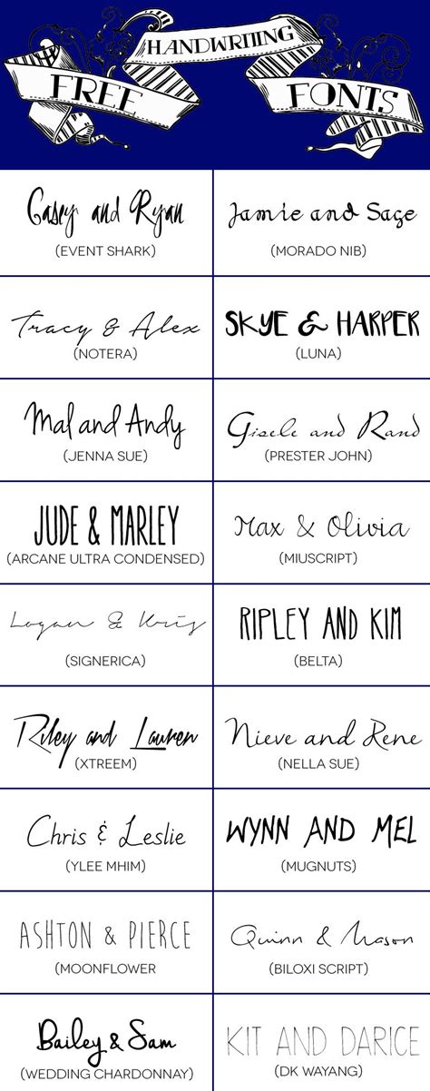 18 Free Handwriting Fonts For Your Diy Wedding Invitations A