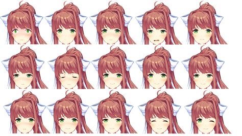 All The Monika Faces I Made In The Past Two Months Ddlc