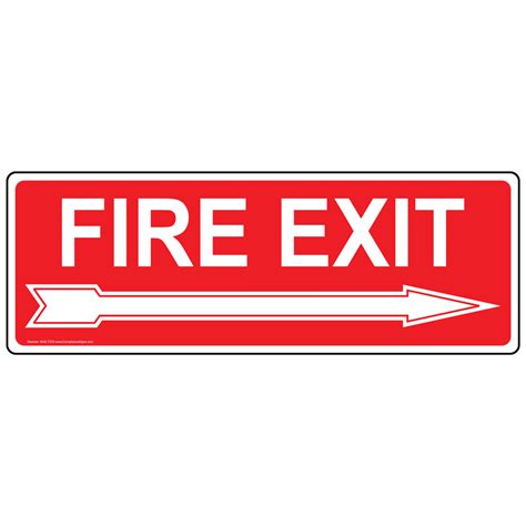 Enter Exit Fire Exit Sign Fire Exit With Right Arrow
