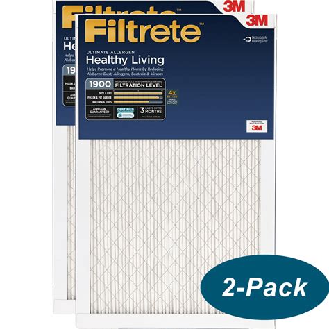 3m Filtrete Healthy Living 1900 Mpr Ultimate Allergen Reduction Filters