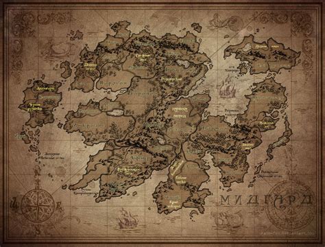 Map Of Midgard 50 Imaginary Maps Fantasy Map Making Fantasy Map