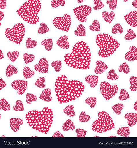 Hearts Seamless Pattern Wrapping Texture Vector Image