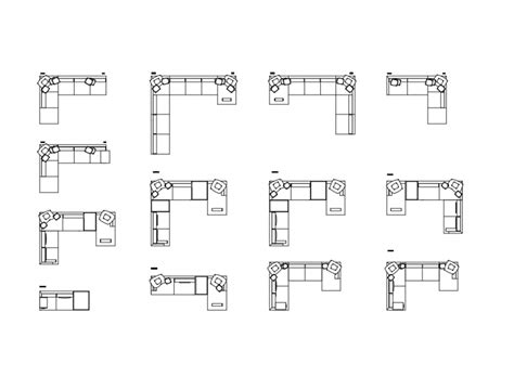 Multiple Sofa Set Furniture Cad Block Design Of Dwg File Cadbull