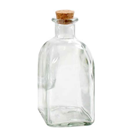 Clear Glass Frasca Bottle Bottle With Cork Stopper 100ml Drinkstuff