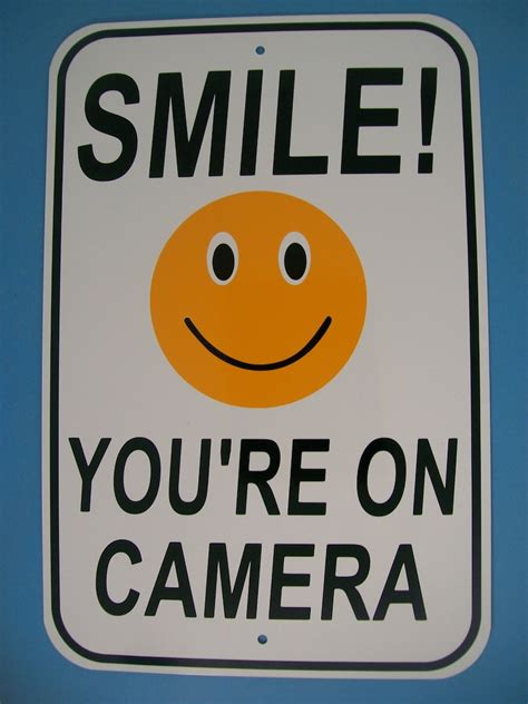 Smile Youre On Camera 12x18 Aluminum Security Sign Cctv Etsy