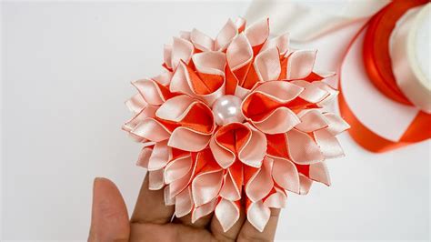 Making Ribbon Flower For Weddingrakhi Diy Tutorial By Handiworks