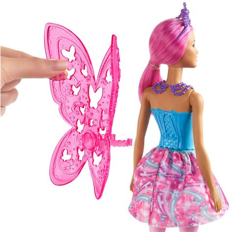 Barbie Dreamtopia Fairy Doll Pink Hair With Wings And Tiara 12 Inch