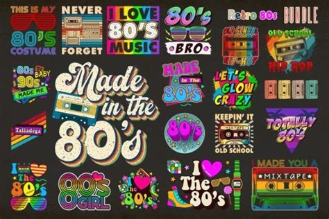1 Retro 80s Svg Bundl Designs And Illustrations