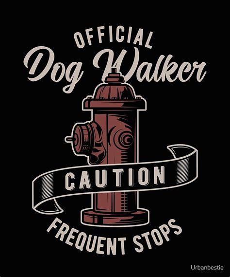 Funny Dog Walker Fire Hydrant By Urbanbestie Redbubble