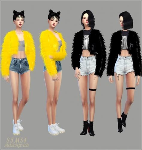 Acc Fur Jacket Sims 4 Accessories