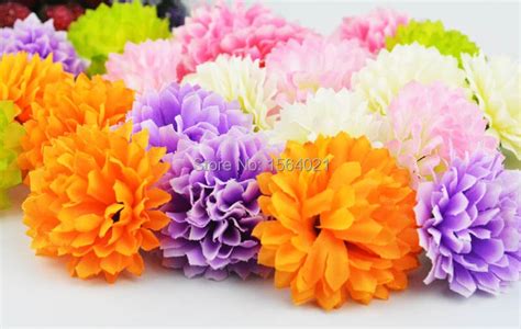 mix color 4 5cm artificial carnation flower head silk flowers for kissing ball making diy