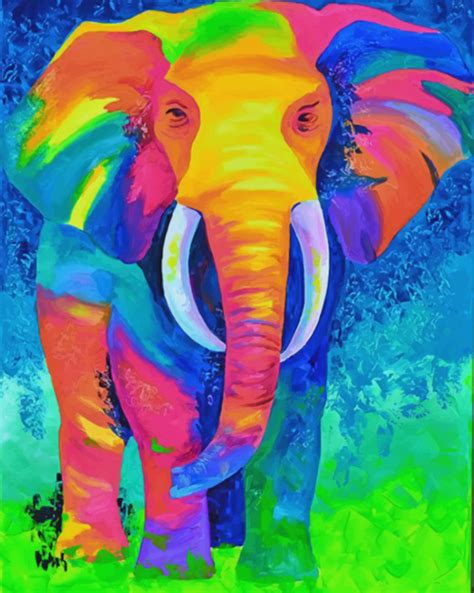 Colorful Elephant Paint By Number Num Paint Kit