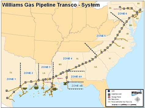 Transco Pipeline Zone Map