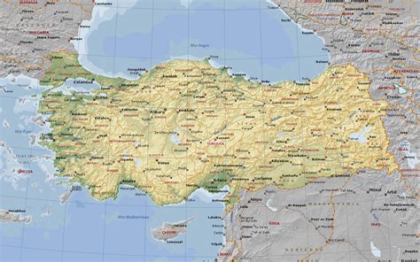 Mapa dos hotéis de turquia. Mapa de turquia