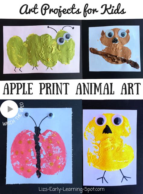 Do you like practising english vocabulary? Art Projects for Kids: Apple Print Animal Art - Liz's ...