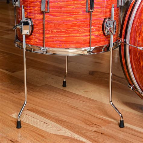Ludwig Club Date 131624 3pc Drum Kit Mod Orange Wbowtie Lugs And Whi
