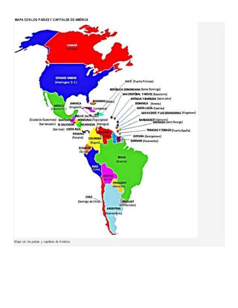 Mapas Interactivos Capitales De America