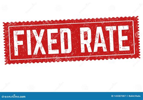 Fixed Rate Sign Or Stamp Stock Vector Illustration Of Fixed 143387087