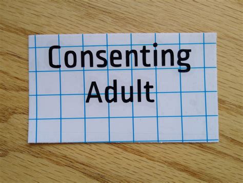 Consenting Adult Weatherproof Vinyl Sticker For Consent Sex Etsy