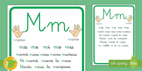 Cartilla De Lectura La Letra M Teacher Made Twinkl