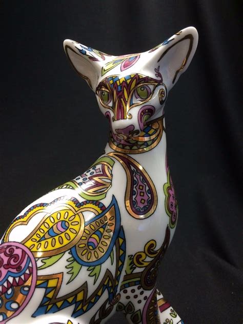 Cool Catz Paisley Cat 7 Figurine Paul Cardew Design Statue Porcelain