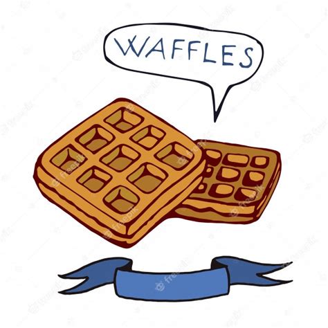 Premium Vector Waffles Hand Drawn Vector Illustration