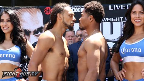 keith thurman vs shawn porter complete weigh in and face off video thurman vs porter video youtube