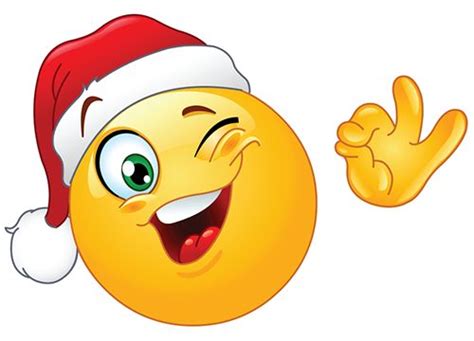 Winking Santa Smiley Emoji Emoticon Smiley Weihnachten Und Smiley