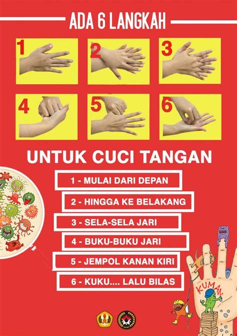 Poster Cuci Tangan Langkah Amat