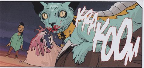 Saga 9 Lying Cat Eats Comic Pow