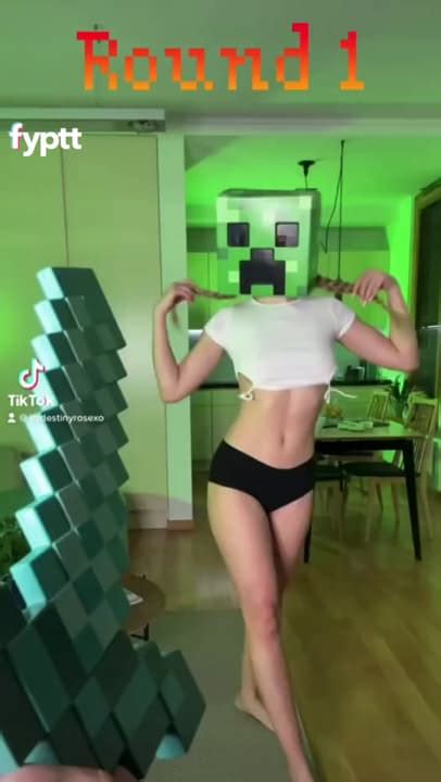 Stunning Blonde Minecraft Cosplayer Gets Naked And Punished On TikTok