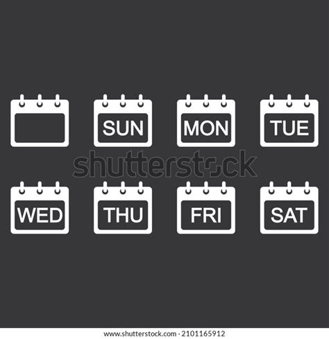 Every Day Week Calendar Icon On Stock Vector Royalty Free 2101165912