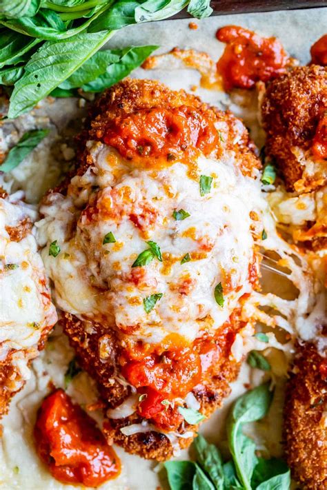 The buttery, crispy panko fried chicken on the outside with juicy tender inside, the chicken parmesan, chicken parmigiana and chicken parm all refer to the popular preheat oven to 450 degrees f. Ultra Crispy Chicken Parmesan - The Food Charlatan
