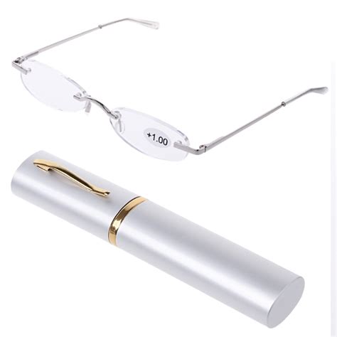 2018 Christmas Slim Metal Rimless Mens Women Reading Glasses Presbyopia