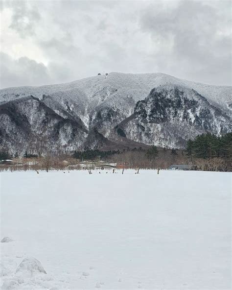 Nari Basin On Ulleung Island After The Snow North Gyeongsang Province