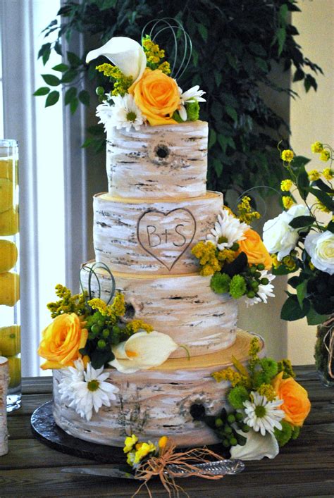 Birch Tree Trunks Wedding Cake The Cake Zone Minus The Flowers
