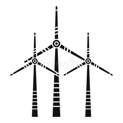 Wind Turbine Energy Icon Simple Style Stock Vector Illustration Of