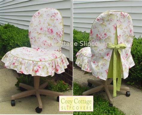 A simple diy slipcover for office/kitchen/dining room chairs. Cozy Cottage Slipcovers: Office Chair Makeover