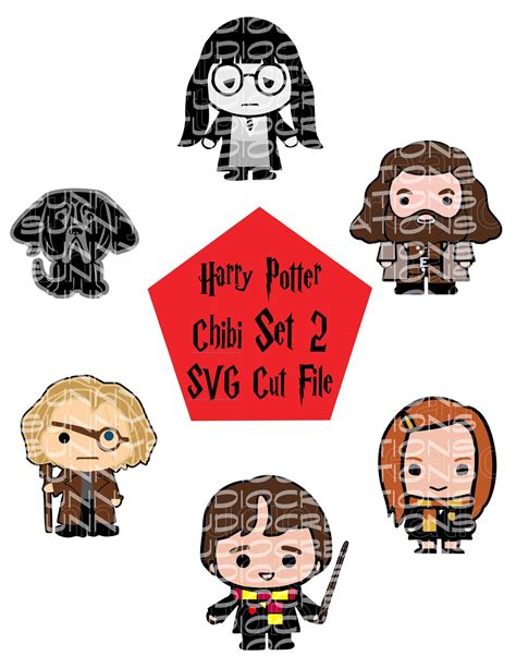 Harry Potter SVG / Chibi 2 / Digital File / Kawaii / CUT FILE | Etsy